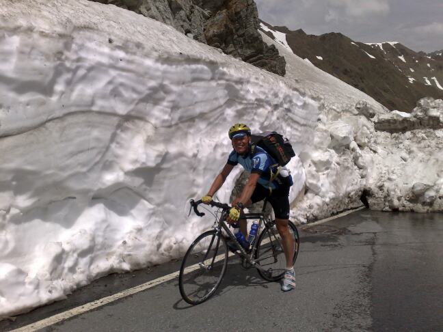 Arie op de top van de Stelvio Pas